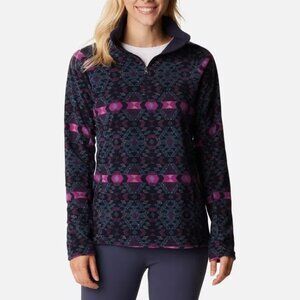 Columbia Glacial™ IV Print Half Zip Pullover in Plum Blanket Sz L